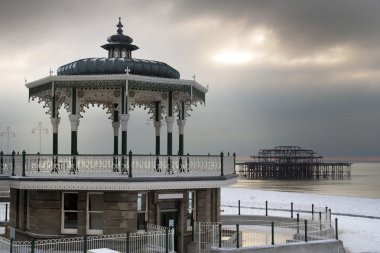 Brighton winter scene clipart