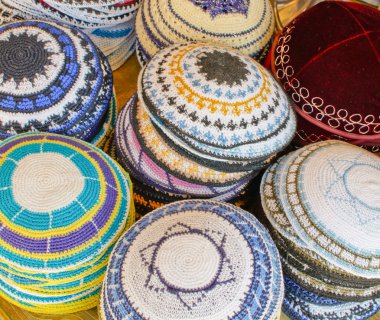 Yarmulke - traditional Jewish headwear . clipart