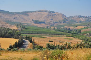 golan görünümü. Kuzey İsrail.