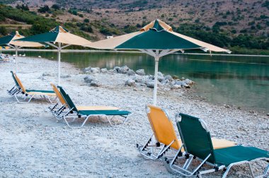 Lake kournas, crete, Yunanistan.