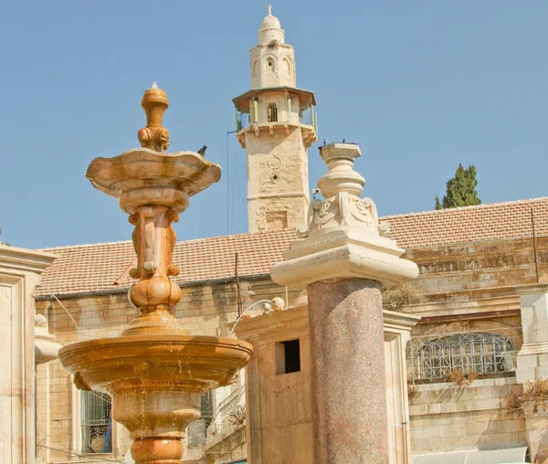 Podrobnosti Architektury Budov Uliček Starého Města Jeruzalém Izrael — Stock fotografie