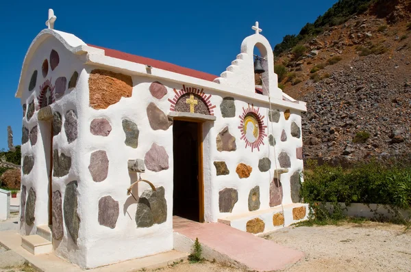 Paisagem Montesa Com Igreja Grega — Fotografia de Stock
