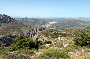 Panoramic landscape over Mountains in Crete, Greece