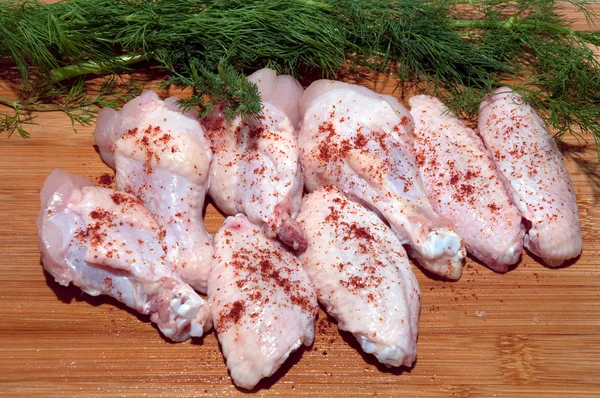 stock image Raw chicken wings .