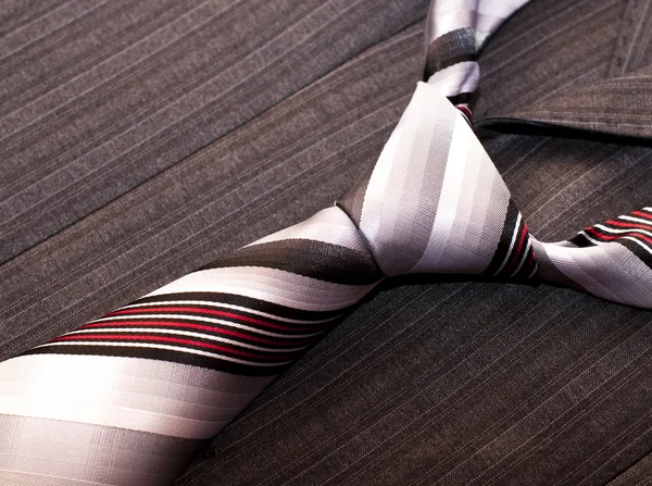 Tie on male jacket — Stock Photo, Image