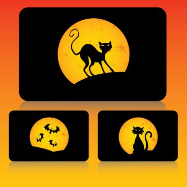 Halloween card set clipart