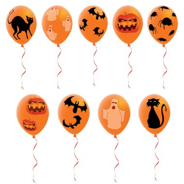 Halloween balloons clipart