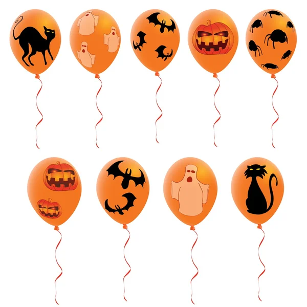 Balões de Halloween —  Vetores de Stock