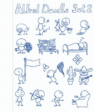 farklı situati Alfred featuring 14 yeni, serin ve komik karalamalar doodle