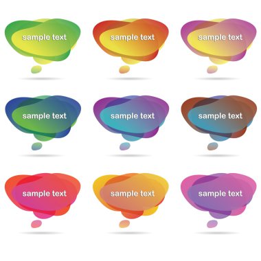 Colorful speech bubbles clipart