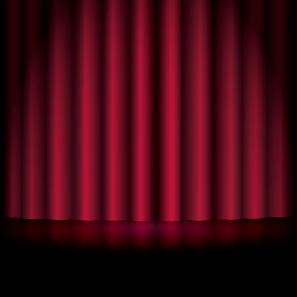 Red Curtain Background — Stock Vector