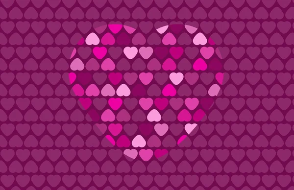 Un motif de coeur carte de Saint-Valentin romantique — Image vectorielle