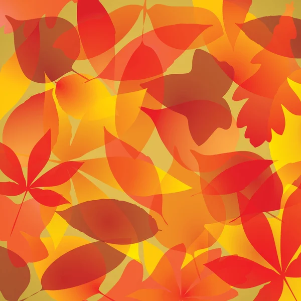 Autumn Leaves Background — Stock Vector