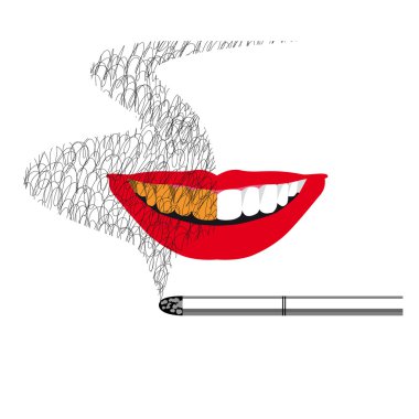 Harm from smoking clipart