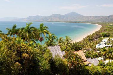 Port Douglas beach on sunny day clipart