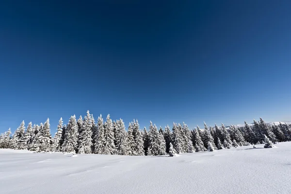 stock image Beautiful scenery of the mountains in winter sunset