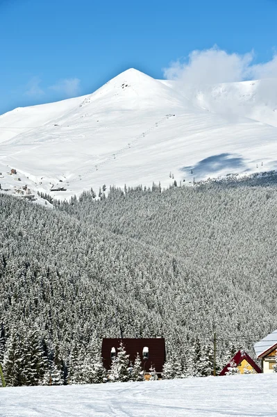 Зимний Горный Пейзаж Вершине Горы — стоковое фото
