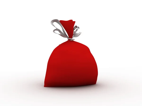 Vánoční obrázek 3d santa tašky a dary — Stock fotografie