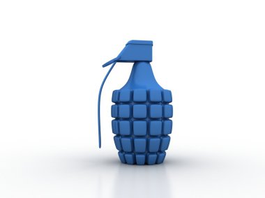 Blue Hand Grenade clipart