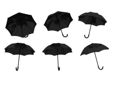 siyah bir şemsiye