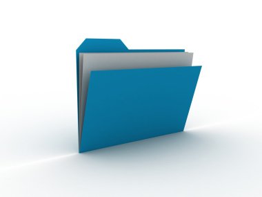 Conceptual Blue File Folder clipart