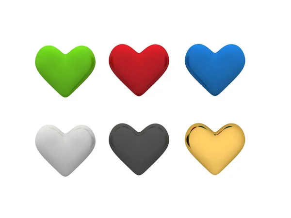 Soft Colorful Hearts — Stock Photo, Image