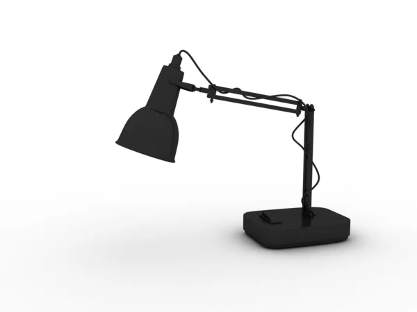 Černá studie lampa — Stock fotografie