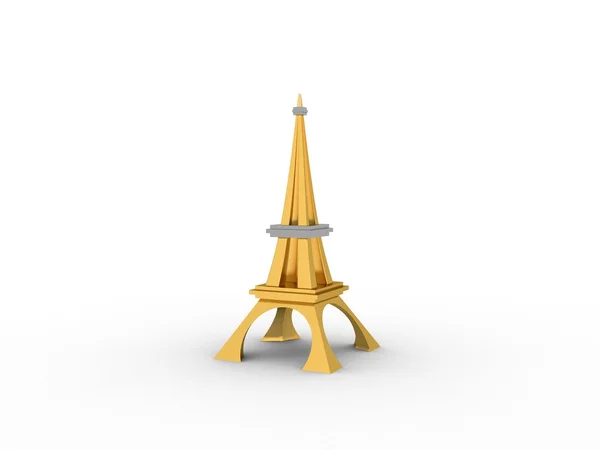 Torre Eiffel dorata decorativa — Foto Stock