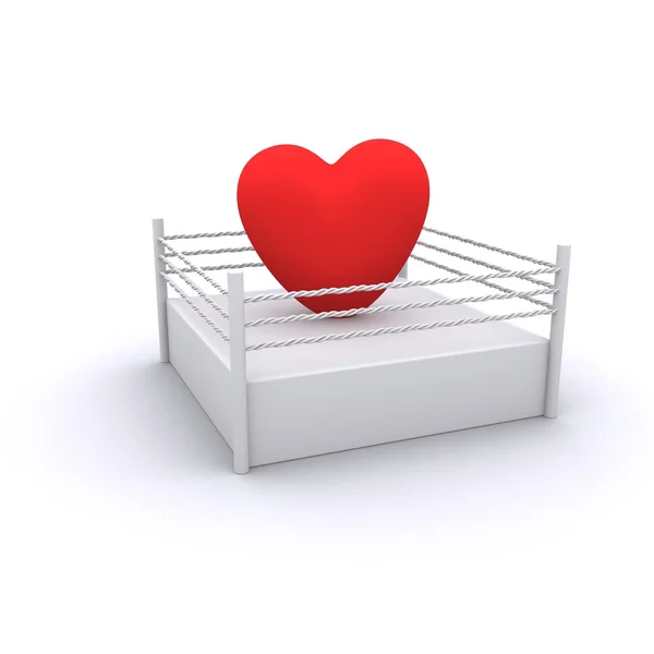 Red Heart In Wrestling — Stock Photo, Image