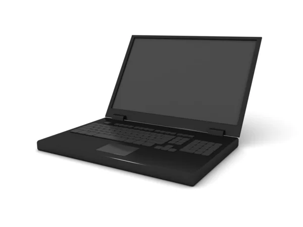 Officiële zwarte laptop — Stockfoto