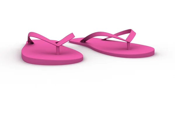 Měkké růžové stylové papuče — Stock fotografie