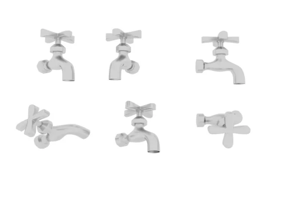 Metallic Water Tap Designs — Stock Photo, Image