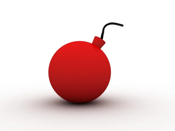 Enkel mjuk röd bomb — Stockfoto