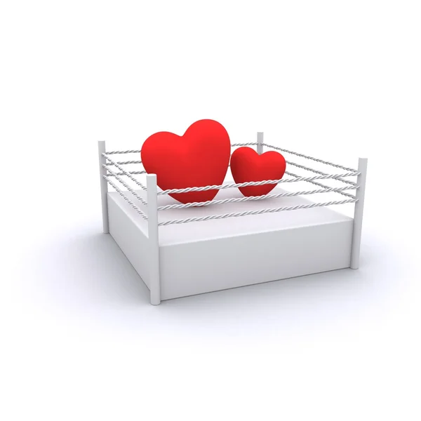 Heart Fight Ring — Stock Photo, Image