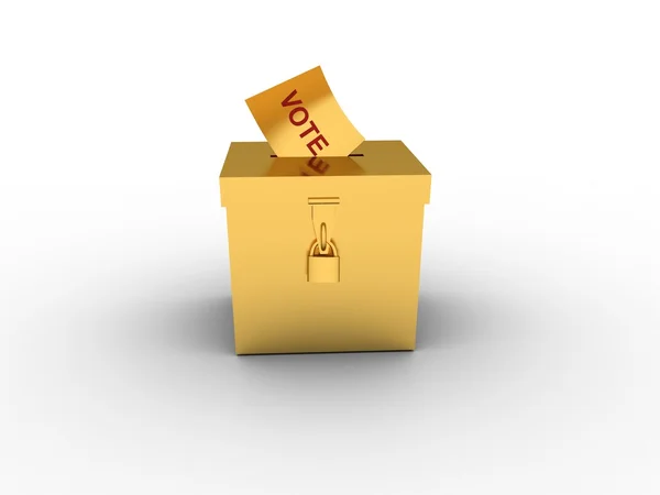 Caja de votación creativa de oro — Foto de Stock