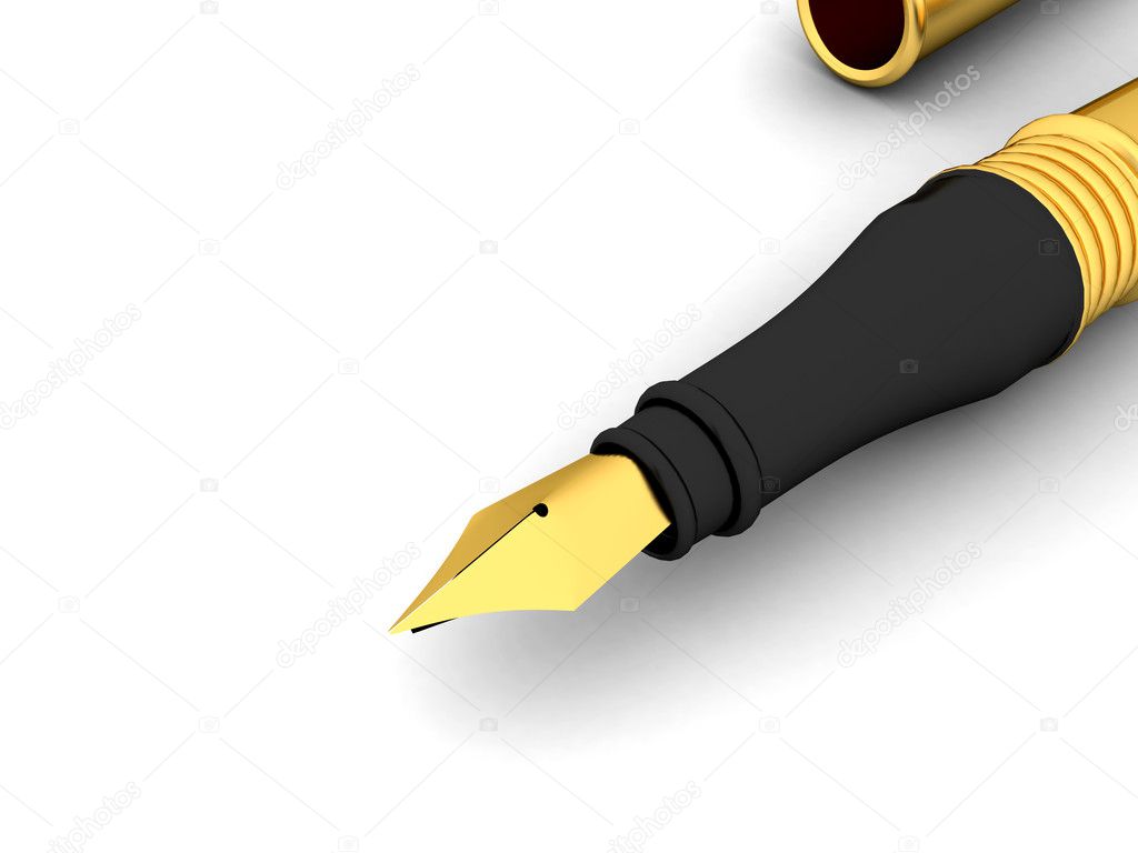 Fancy Golden Pen Nib