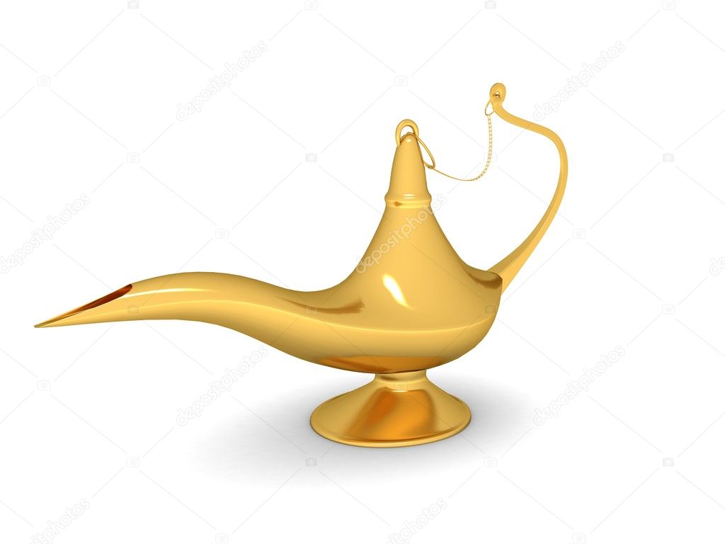 Golden Shiny Genie Lamp