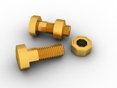 Golden Screw clipart