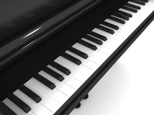 Fekete zenei zongora — Stock Fotó