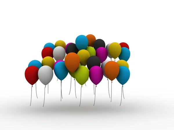 Gekleurde ballonnen groep — Stockfoto