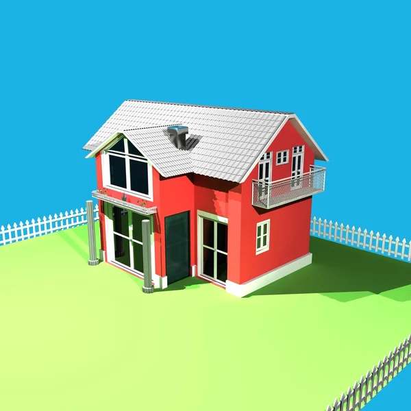 美しい赤い家 — ストック写真