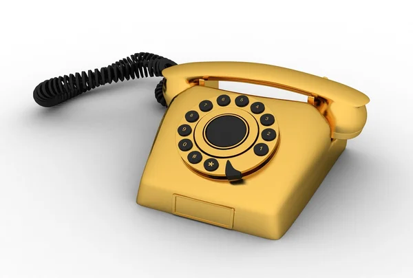 Old Style Golden Telephone — Stock Photo, Image