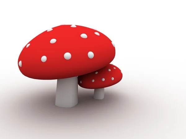 Stile fungo rosso — Foto Stock
