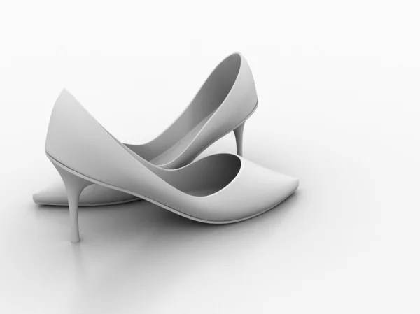 White Lady Heels — Stock Photo, Image