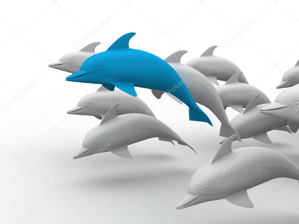 Blue Dolphin Mergeing