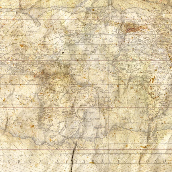Стародавні стару карту паперу — стокове фото