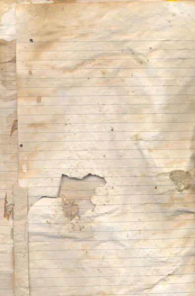 引き裂かれた荒いノート — ストック写真