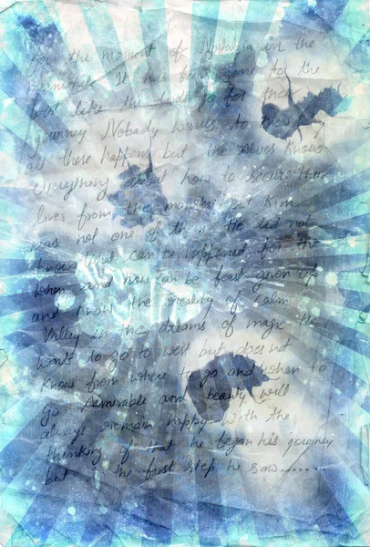 Blue Grunge Sunburst Retro Paper — Stock Photo, Image