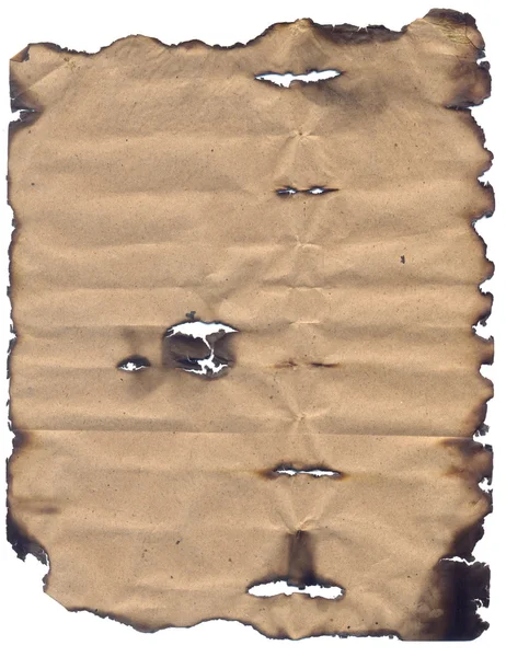 Yanmış kahverengi kağıt — Stok fotoğraf