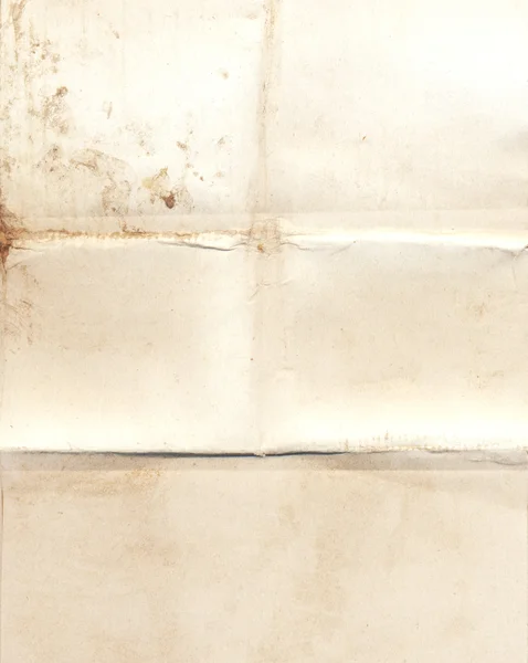 Vieux papier plié plissé — Photo